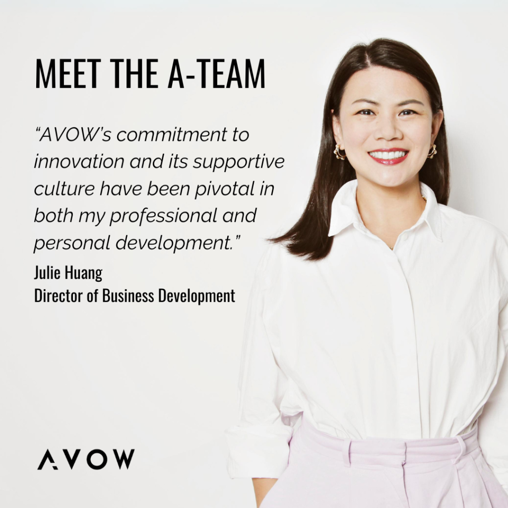 Julie Huang, Director of Business Development at AVOW,