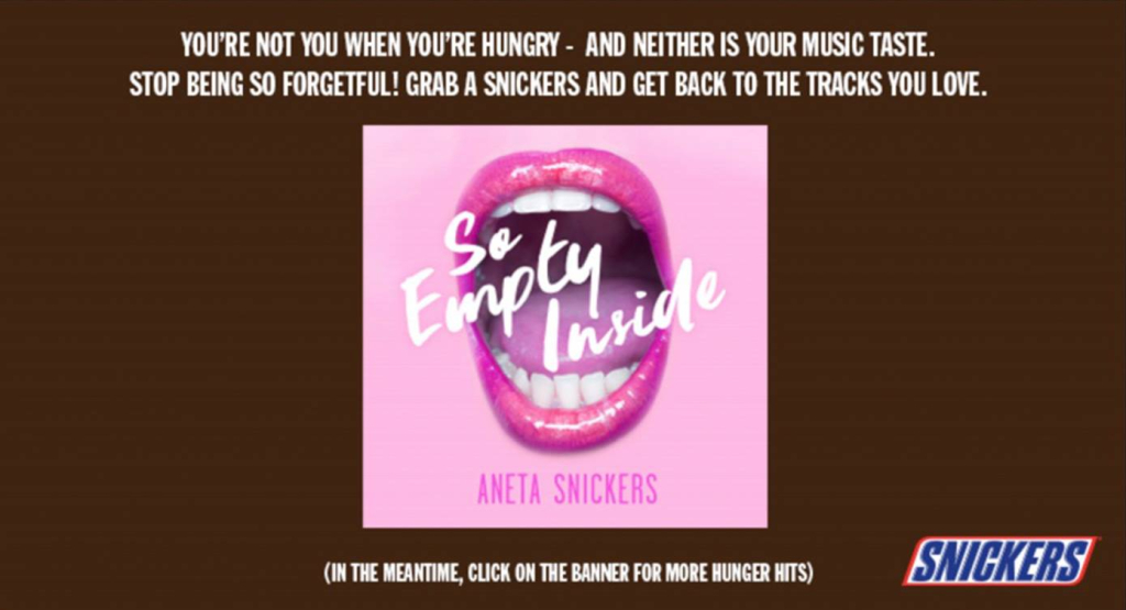 snicker x spotify Campaign